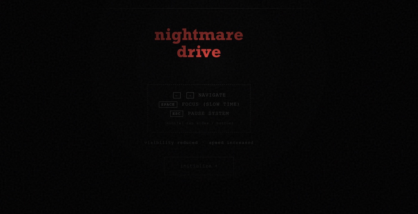 system evasion nightmare drive with flashlight cone